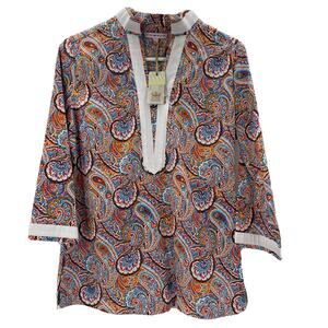 Peter Millar Paisley‎ Tunic Shirt Womens Small